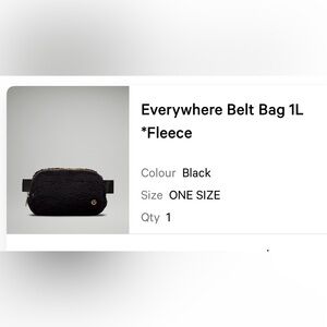 Lululemon Fleece everywhere belt bag 1L